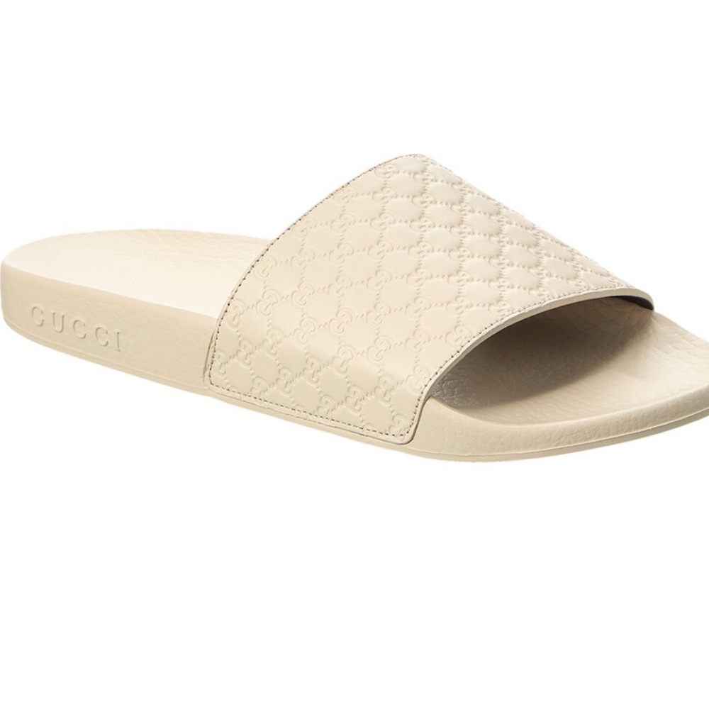 Gucci Microguccisima Rubber Pool Slides - image 1